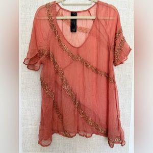 Free People beaded blouse